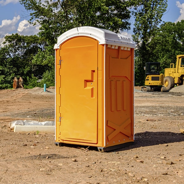 how often are the porta potties cleaned and serviced during a rental period in Rombauer MO